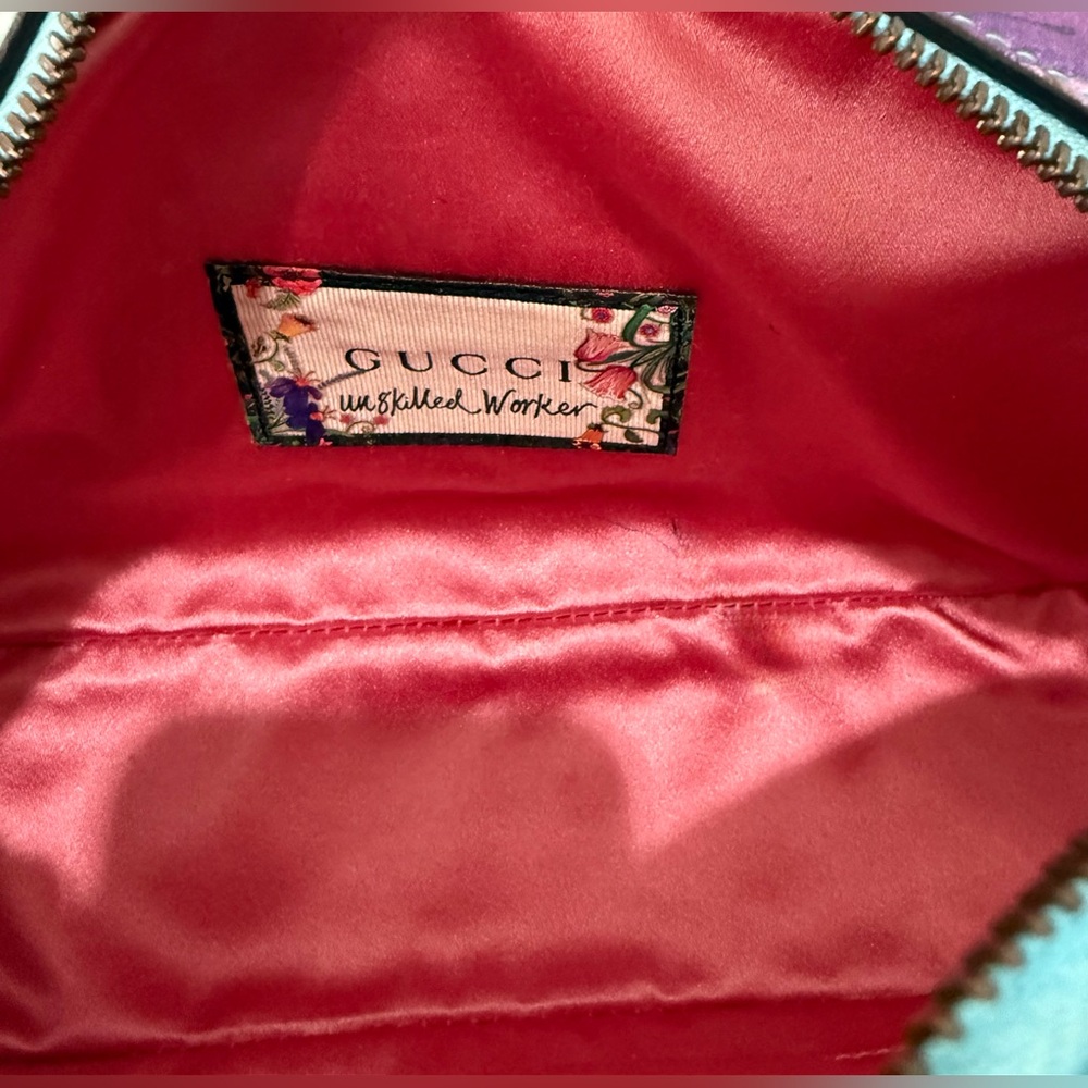 Gucci x Unskilled Worker GG Marmont Matelasse Calfskin Flora Crossbody - Picture 11 of 15